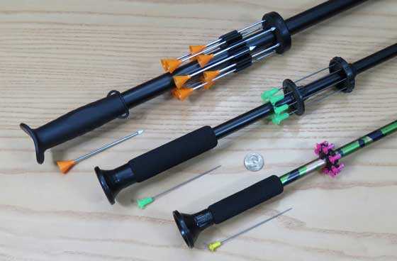 Picture of 0.50 and 0.40 caliber special blowing needle dart long, medium and short (L .50cal 10 Pcs)