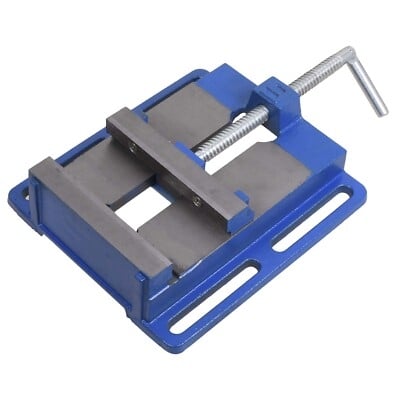 Picture of Bench Vice Work Vise heavy flat clamp drilling vice electric drill bracket special wood working vise 4 inch (Blue)