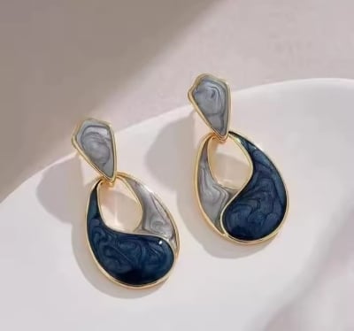 Picture of Multi Double Colour Ear ring for Women Gold