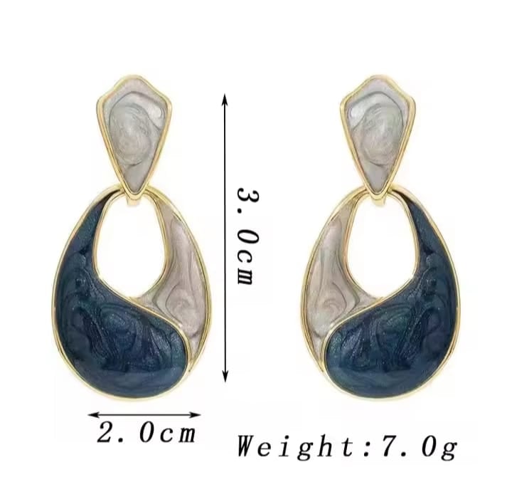 Picture of Multi Double Colour Ear ring for Women Gold