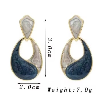 Picture of Multi Double Colour Ear ring for Women Gold