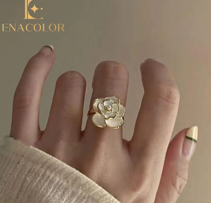 Picture of Camellia Ring Flower for Women Gold