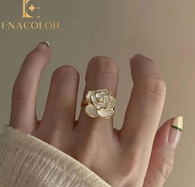 Picture of Camellia Ring Flower for Women Gold