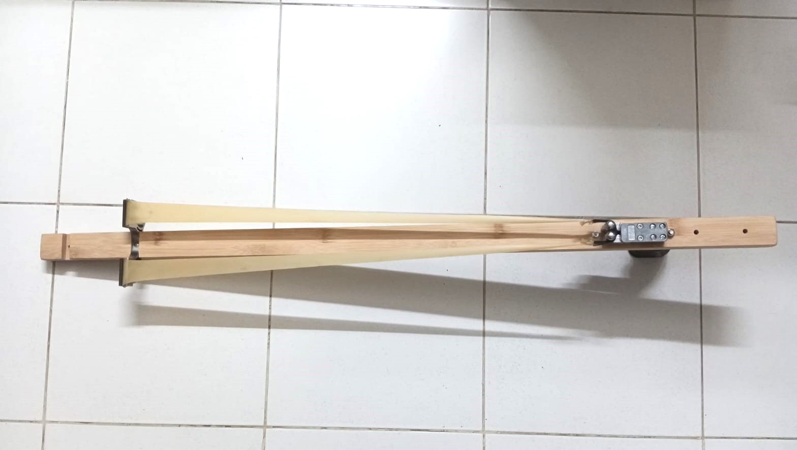 Picture of High quality Wooden Slingshott Rifle catapult for target practice with stainless steel head, resin handle grip and zinc alloy spreader sport archery (simple, carriable, powerful and smart model) (Wooden Full Set)