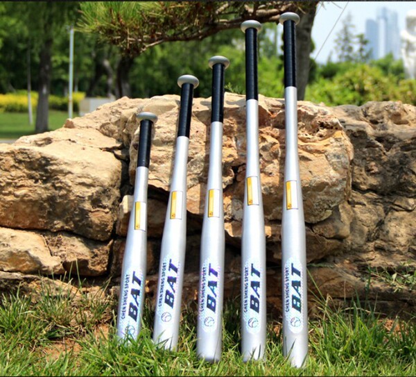 Picture of Baseball Bat Thickened Heavy Weight Heavy Duty 32 inch Alloy Steel Baseball Bat Matte Silver Baseball Bat (Silver)