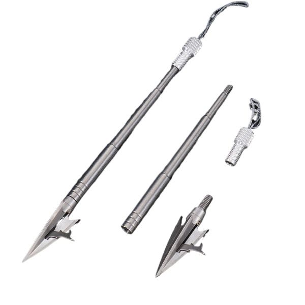 Picture of Stainless Steel Fishing Thorn Dart three edge fishing dart heavy blade shallow water big fish lake fishing single barbed slingshots dart (Stainless Steel)