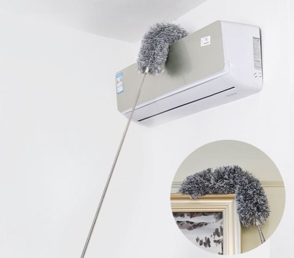 Picture of Mini Cleaning Feather Duster, Stainless Steel Ceiling Brush, Washable Dust Duster, 90cm Long Telescopic Dust Remover, Washable for Home Use (Random Color)