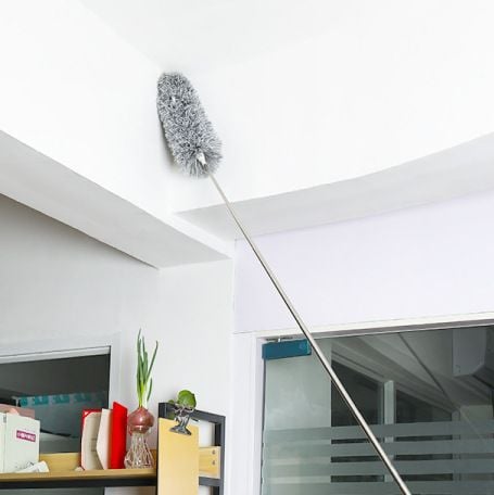 Picture of Mini Cleaning Feather Duster, Stainless Steel Ceiling Brush, Washable Dust Duster, 90cm Long Telescopic Dust Remover, Washable for Home Use (Random Color)