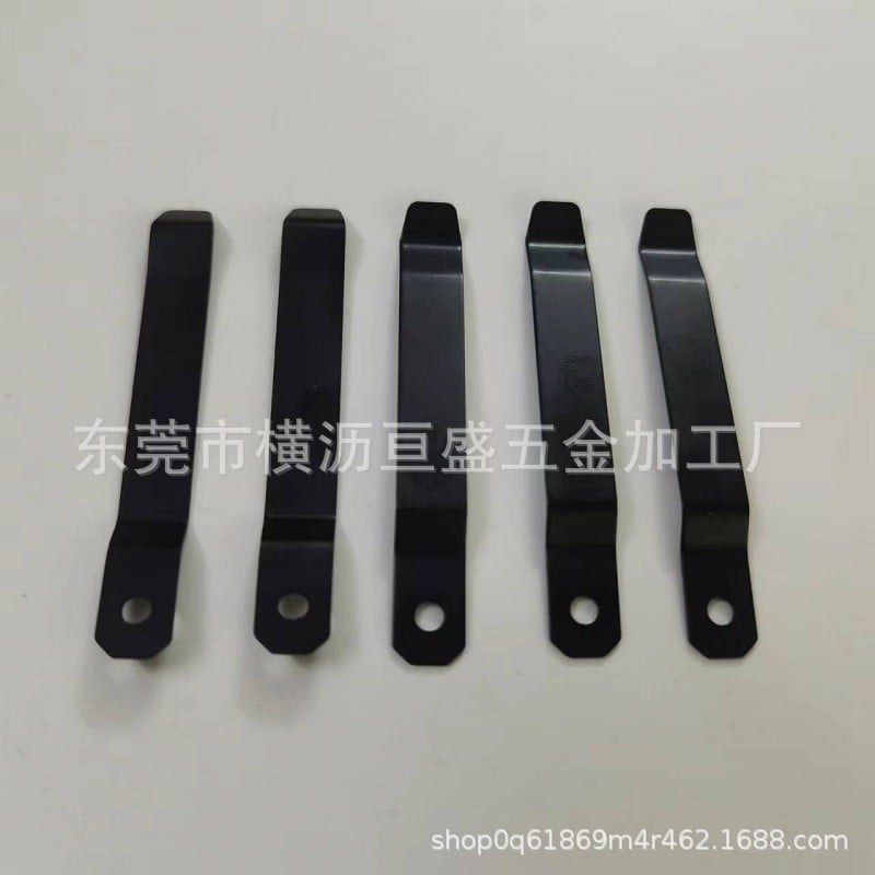 Picture of Stainless Steel Manganese Steel Flat Elastic Clip, Tool Box Pocket Camera Gadget Bag Money Bag Knife Clip (5 Pcs)