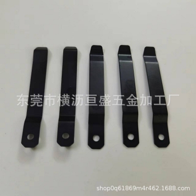 Picture of Stainless Steel Manganese Steel Flat Elastic Clip, Tool Box Pocket Camera Gadget Bag Money Bag Knife Clip (5 Pcs)