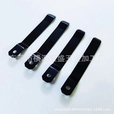 Picture of Stainless Steel Manganese Steel Flat Elastic Clip, Tool Box Pocket Camera Gadget Bag Money Bag Knife Clip (5 Pcs)