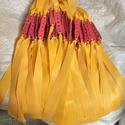 Picture of Flat leather slingshots rubber band color double flow smooth soft highly elastic rubber band 2 pcs (Yellow 0.7mm)