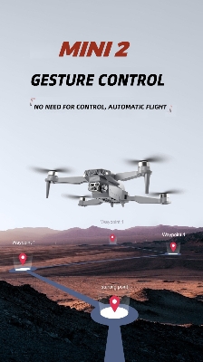 Picture of FLH Mini 2 Drone, Duel Camera , Duel Battery Brashless 4K HD Dual Camera Intelligent Following UAV Dron Headless Mode Optical Flow Hover Professional FPV RC Drones E88