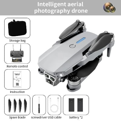 Picture of FLH- Mini 2 Drone, Duel Camera , Duel Battery Brashless Intelligent Following UAV Dron Headless Mode Optical Flow Hover Professional FPV RC Drones E88