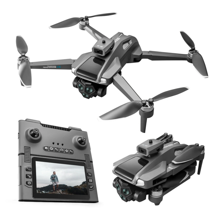 Picture of FLH M66 MAX 5G WiFi FPV with Folded LCD Screen Camera Controller HD Dual Camera Servo Gimbal 360° Obstacle Avoidance Brushless RC Drone Quadcopter RTF - Two Batteries