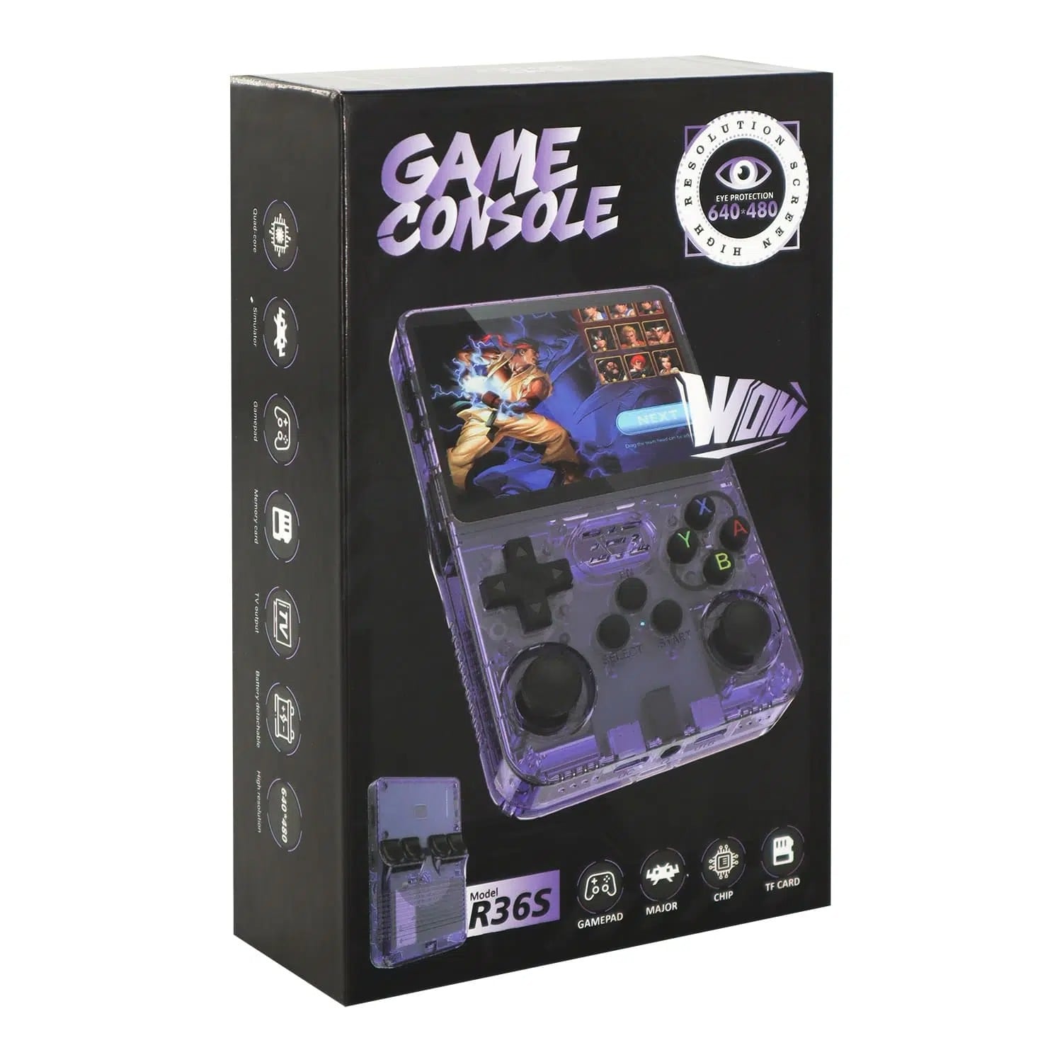 Picture of FLH R36S Retro Game Console 64GB 21000+ Games Linux and PSP Gaminig System 3.5 Inch IPS Screen Portable Pocket Game Player for Kids B Easy to Use