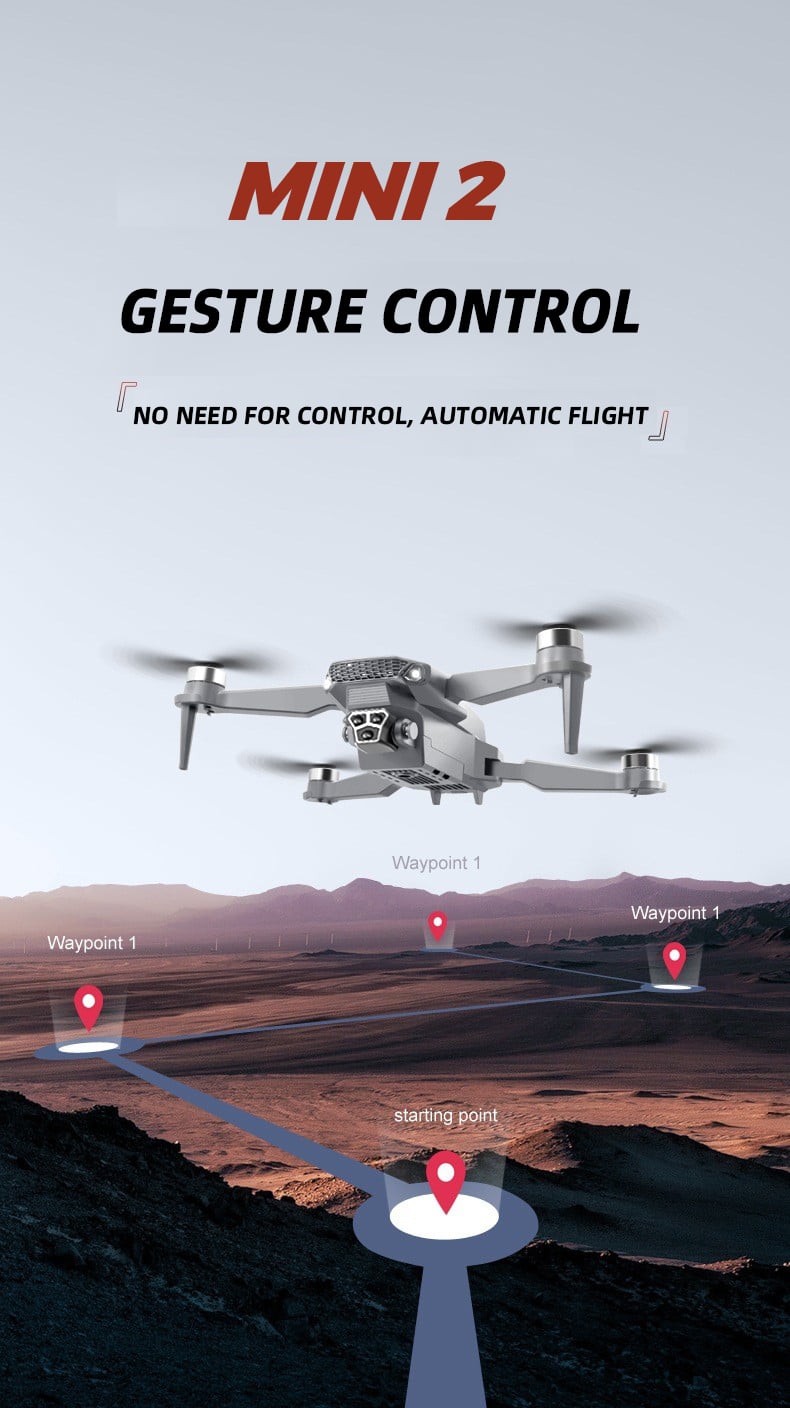 Picture of FLH Mini 2 Drone Duel Camera Duel Battery Brashless Motor With Life tIme Service Warrenty without Parts