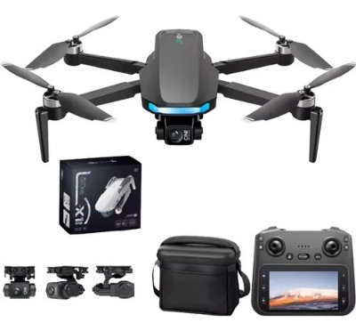Picture of FLH New S-X1 MAX Drone Professional 4K Camera 3-axis gimbal Aerial FPV Brushless with Large Screen Remote Control Folding Dron