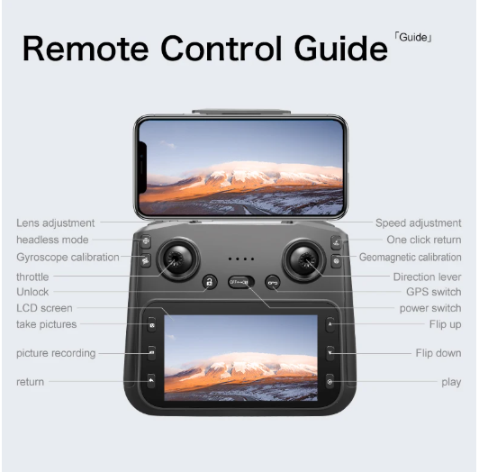 Picture of FLH New S-X1 MAX Drone Professional 4K Camera 3-axis gimbal Aerial FPV Brushless with Large Screen Remote Control Folding Dron