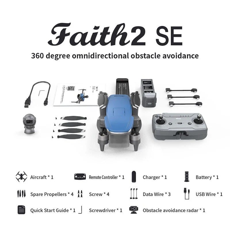 Picture of Flh CFly Faith2 SE RC Drone  3-Axis Gimbal Professional 4K Camera  3KM FPV Quadcopter