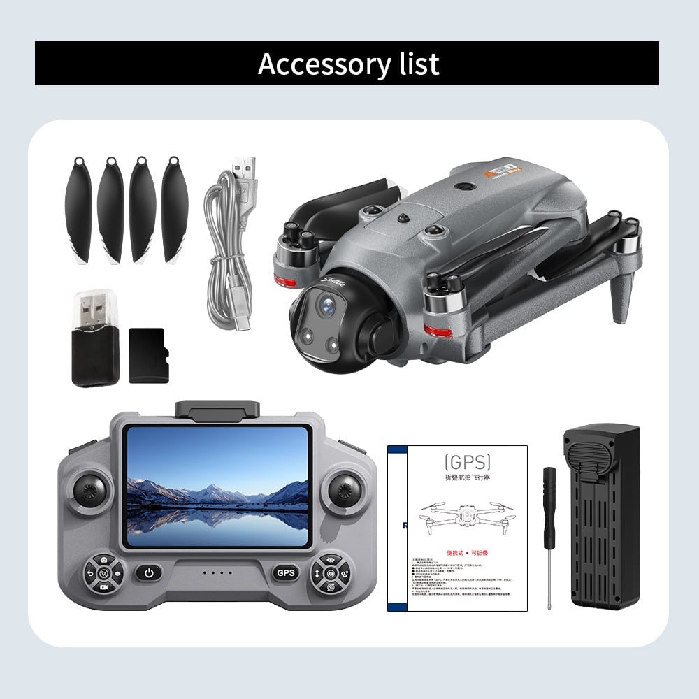 Picture of FLH AE20 MAX  Drone Gimbal HD Camera 5G WIFI Remote Screen 22min Flight Professional Foldable Brushles Large Screen RC Quadcopter