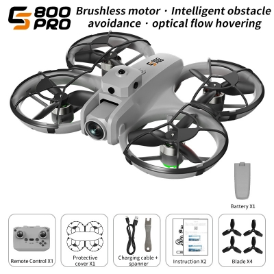 Picture of FLH S800 360° Protection Obstacle Avoidance 4.5in Screen Remote Control Quadcopter 2.4G Brushless Optical Flow Hover WIFI FPV RC Drone