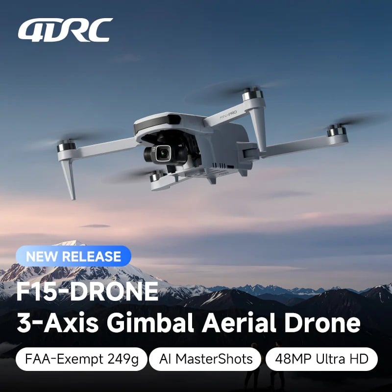 Picture of FLH 4DRC F15 3-Axis Gimbal 4K Drone HD Camera  5G WIFI Quadcopter 5.5 Inch Touch Screen Remote Control