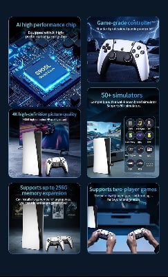 Picture of FLH RS5 TV Game Console Dual Stick Wireless Controller Game 20000+64GB Double Joystick 4K Retro Suitable for PC, Android, TV GAME