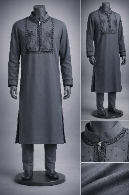 Picture of Gatsby Premium Panjabi for Men – Classic Fit | Eid & Festive Wear 07_DARK GRA