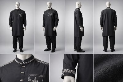 Picture of Gatsby Premium Panjabi for Men – Classic Fit | Eid & Festive Wear 03_BLACK
