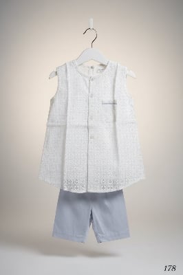 Picture of Boys Printed Sleeveless Cotton Panjabi Set 178