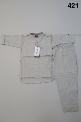 Picture of Boys Classic Grid Pattern Panjabi Set 418 –
