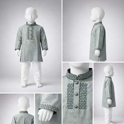 Picture of Boys Premium Bottle Green Panjabi 1201