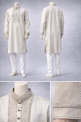 Picture of Gatsby Premium Panjabi for Men – Classic Fit | Eid & Festive Wear 09-SILVER