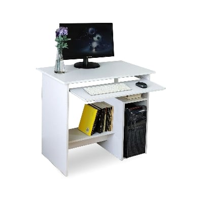 Picture of Melamine computer table - White