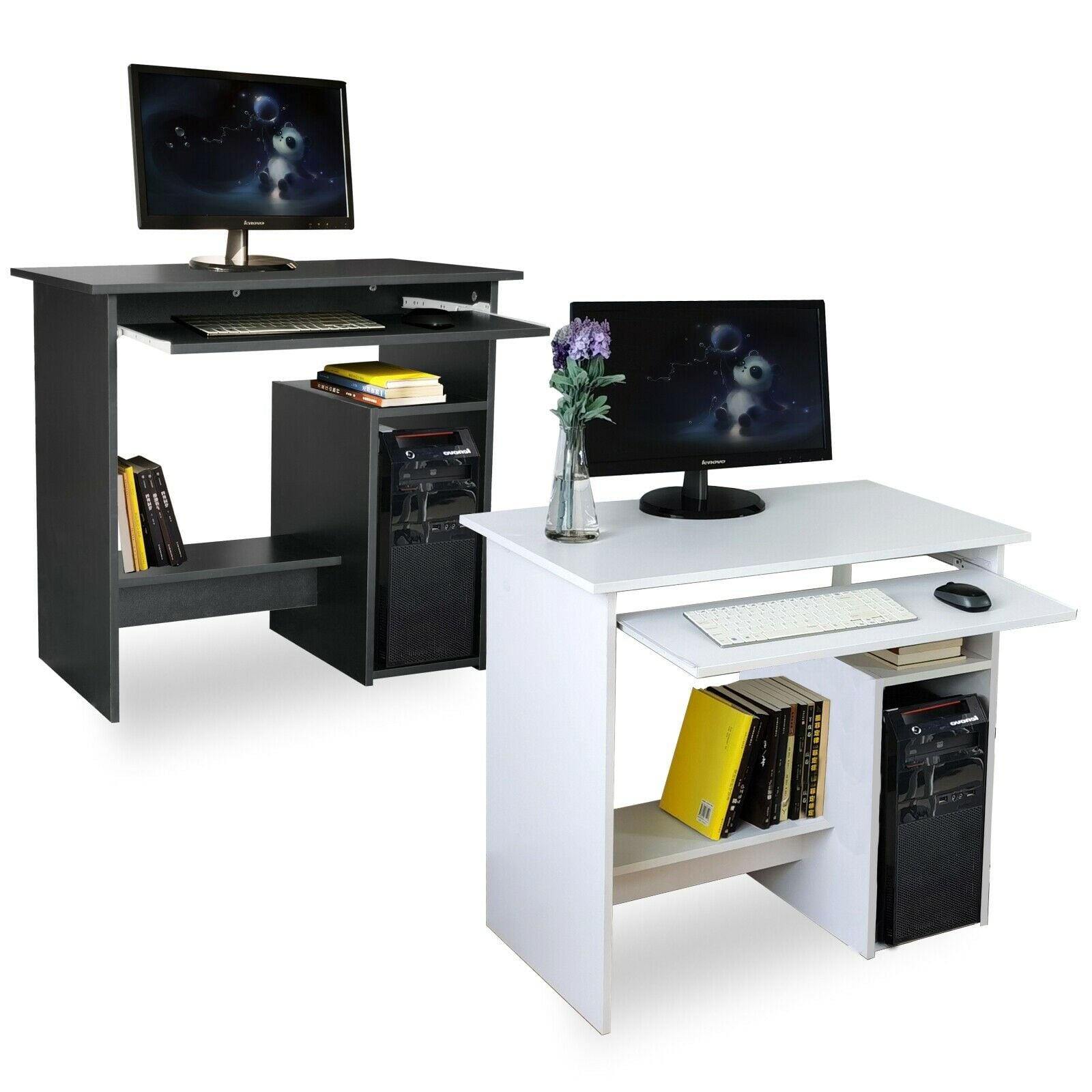 Picture of Melamine computer table - White