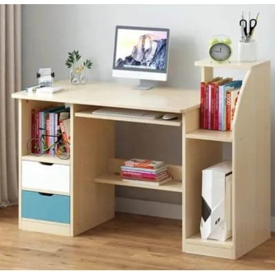 Picture of Furniture Valley Home Office Table And Study Desk With Storage 30H 45L 22W Inches HM61