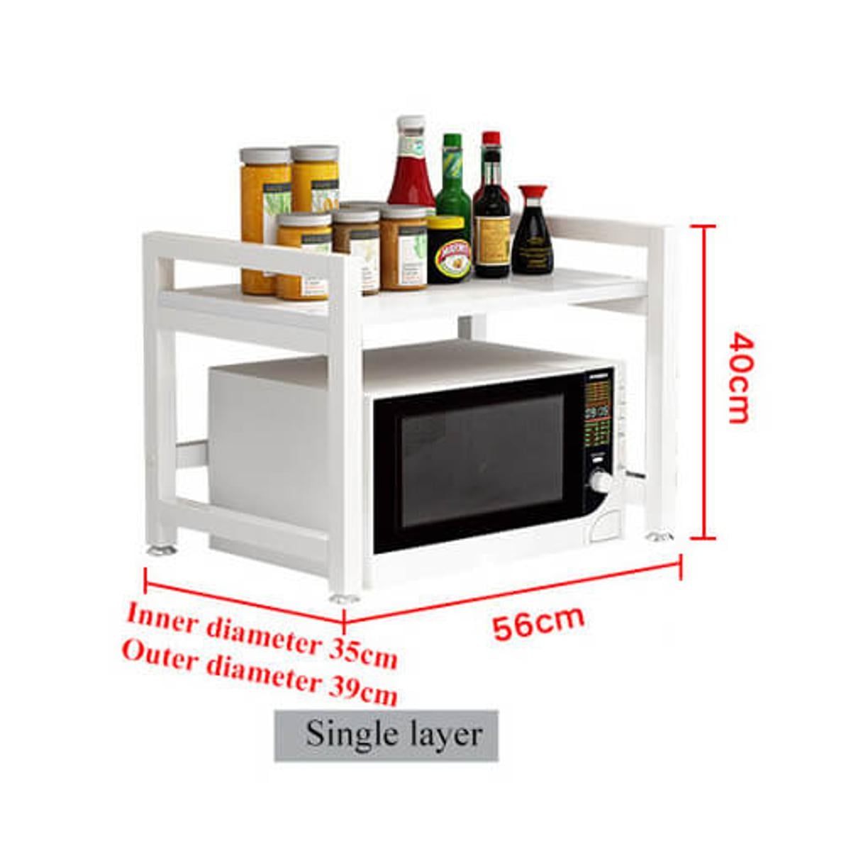 Picture of Single Layer Kitchen Shelf & Microwave Organizer with Utility Kitchenware Rack