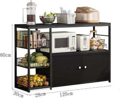 Picture of Best Kitchen Cabinet Shelf organizer with Microwave Oven and Utility Storage Shelf Rack