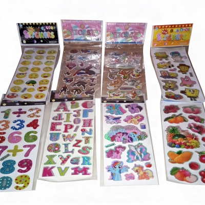 Picture of Smiley Face & Anime Sticker Set – Perfect for School & Scrapbook | MNK SHOP (Multicolor)