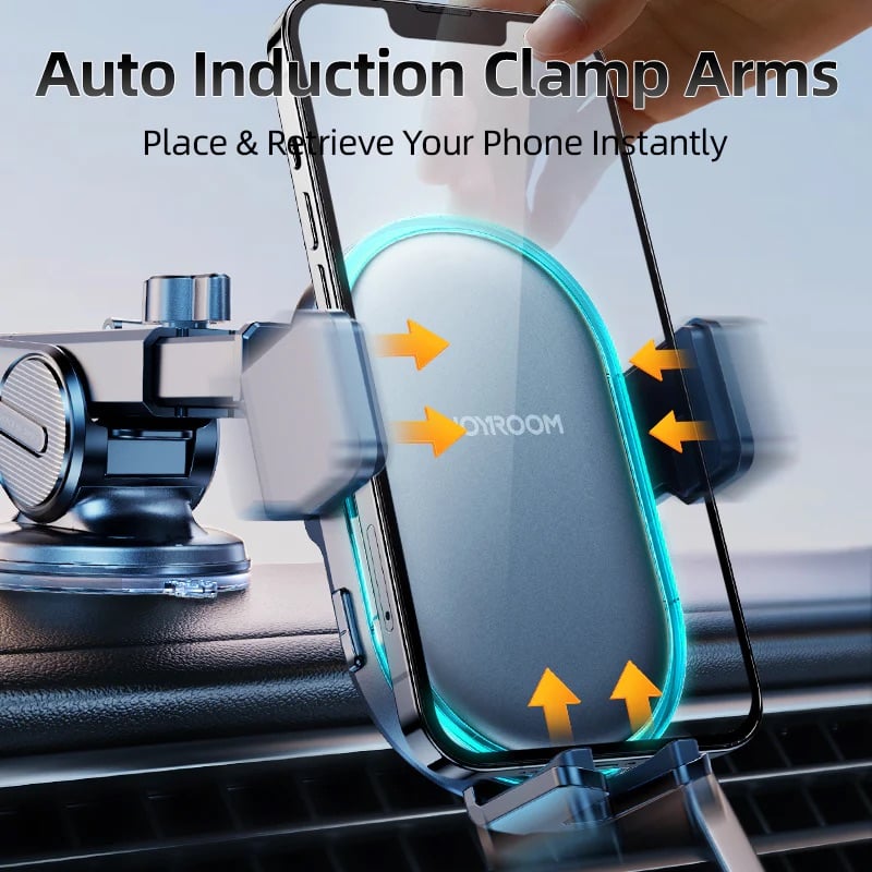 Picture of JR-ZS299 Dual-Coil Wireless Car Charger Holder with LED -Black