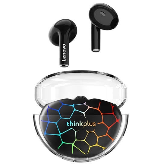 Picture of Lenovo LP80 Pro RGB TWS Bluetooth Wireless Earbuds -Black