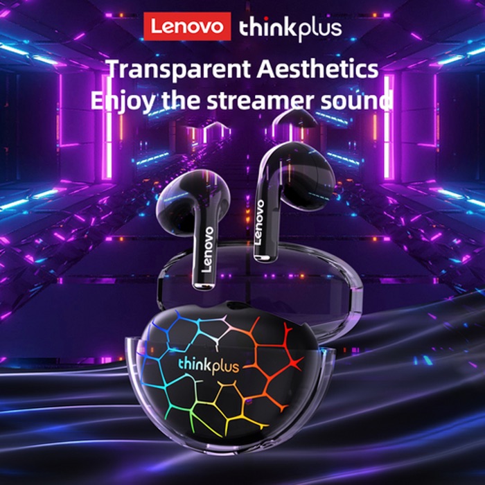 Picture of Lenovo LP80 Pro RGB TWS Bluetooth Wireless Earbuds -Black
