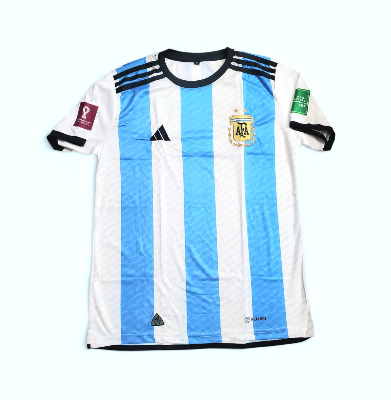 Picture of Argentina Home Jersey Player Edition Qatar World Cup 2022 Sky Blue