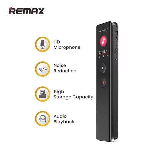 Picture of REMAX RP3 Digital Voice Recorder 16GB Built-in Memory -Black