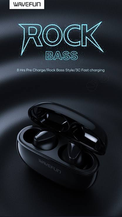 Picture of Wavefun Rock Super Bass TWS Earbuds -Black