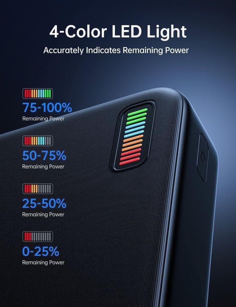Picture of JR-QP195 20000mah 22.5W fast charging powerbank -White