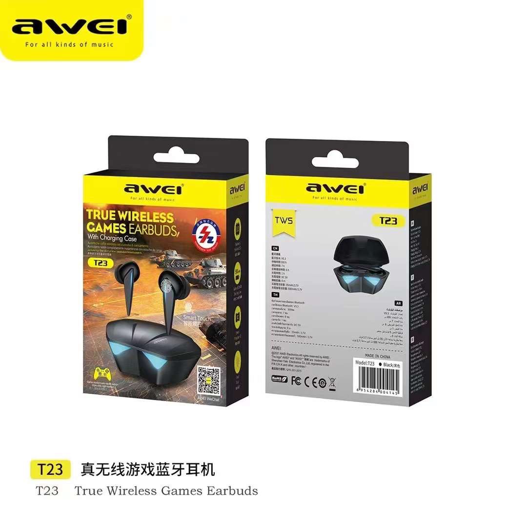Picture of Awei T23 TWS Gaming Earbuds -Black