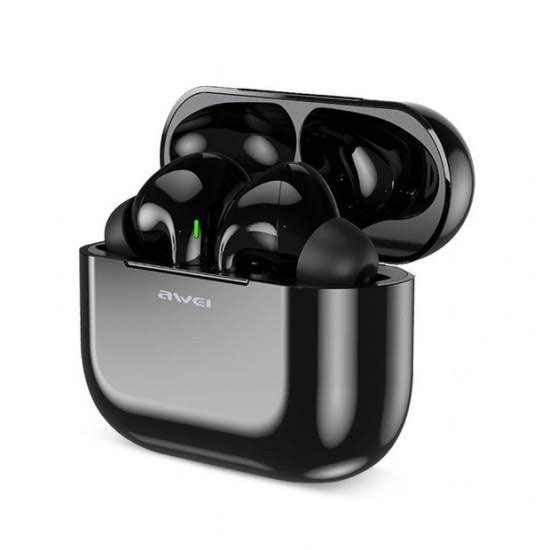 Picture of Awei T29 True TWS Bluetooth Smart Touch Sports Dual Earbuds With Charging Case Black -Black