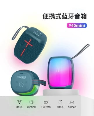 Picture of WiWU Thunder P40 Mini Portable Wireless Speaker -Black